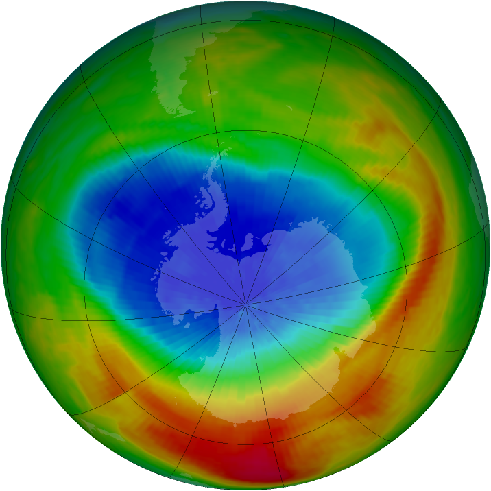 Antarctic ozone map for 04 October 1988